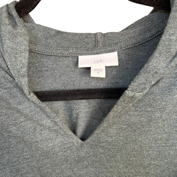 J. Jill Women's Lightweight Blue Heather Hoodie Size Medium - Picture 3 of 4